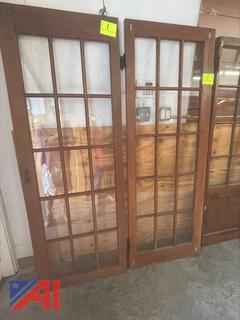 (4) Interior Glass Panel Doors
